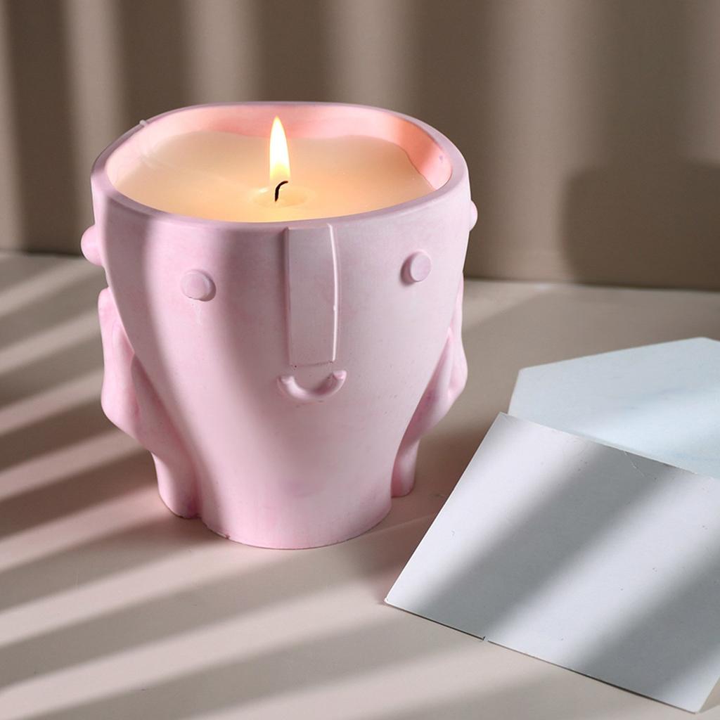 Инновационные силиконовые формы для ваз для цветов, гибкие формы для орнаментов в форме лица, силиконовая форма для цветочных горшков, подходящая для поделок