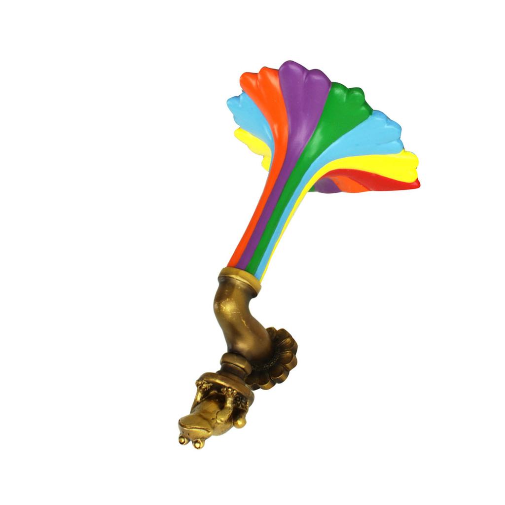 Лягушка Радуга кран орнамент смола сад декоративный животное радуга кран статуя ремесло для улицы