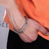 Новый серебряный цвет ручной работы с защитным узором браслет персонализированный мужской модный ретро старинные тайские ювелирные изделия