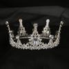 Европейская и американская роскошная большая корона для украшения торта на день рождения, украшение для ведущего, головной убор из сплава и страз, круглая корона