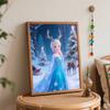 Disney Frozen snow queen oil painting hand painting art kit coloring painting handmade diy home decoration gift