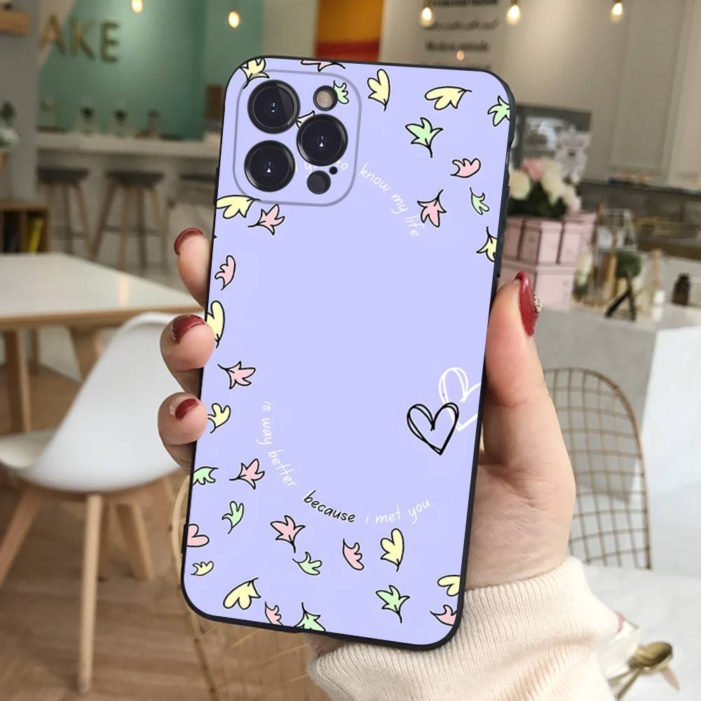 New Heartstopper Anime Phone Case For IPhone 17 16 15 14 13 12 11 Pro Max Plus Soft Black Cover