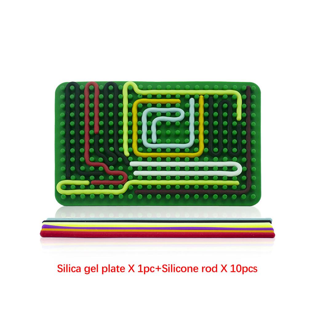 Silicone Sensory Activity Board To Relieve Stress and Improve Creativity, Imagination and Thinking Training Device, Multi-color