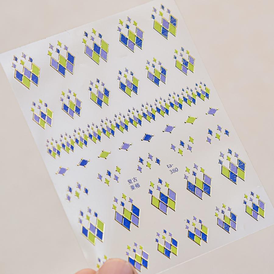 1pcs 5D Shell Light Nail Stickers Fashion Gold Border Love Bowknot Moon Star Art Decal High Quality Manicure Decorations