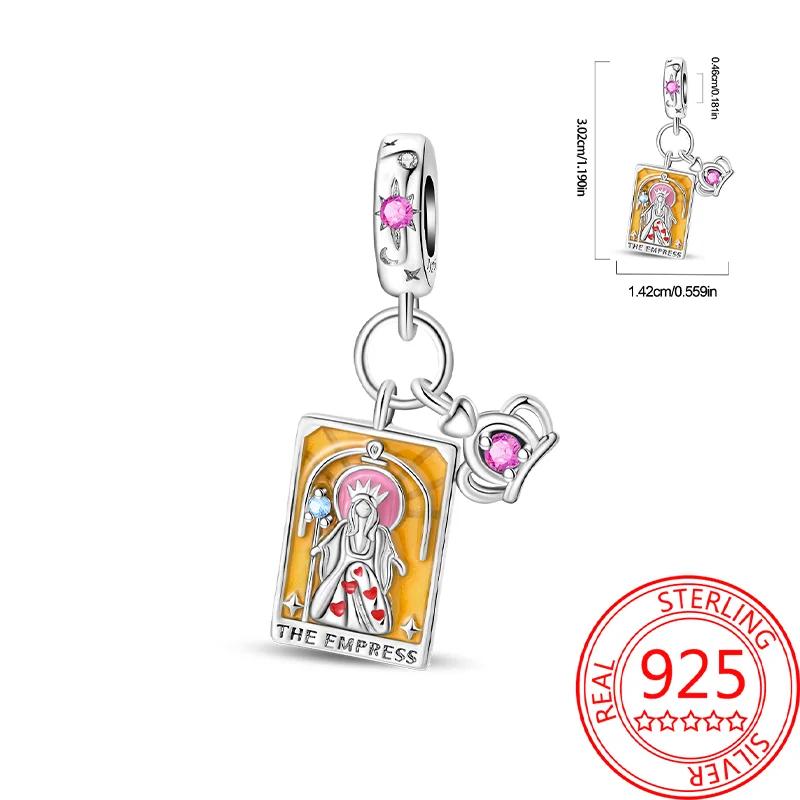 Медные Шармы Серии Таро Изысканные Звезда Луна Солнце Любовь Весы Бусины Подходят для Оригинального Браслета для Женщин DIY Изысканные Подарки