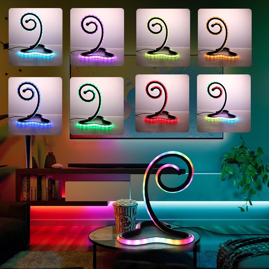 Modern Desk Lamp, Multi-color Button Adjustment, USB Plug, Bedroom Study Room, Living Room, Coffee Shop