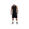 Under Armour Letter Print Casual Breathable Basketball Sports Lightweight Loose Knit Sleeveless Vest Men Tops Black 1361901-003