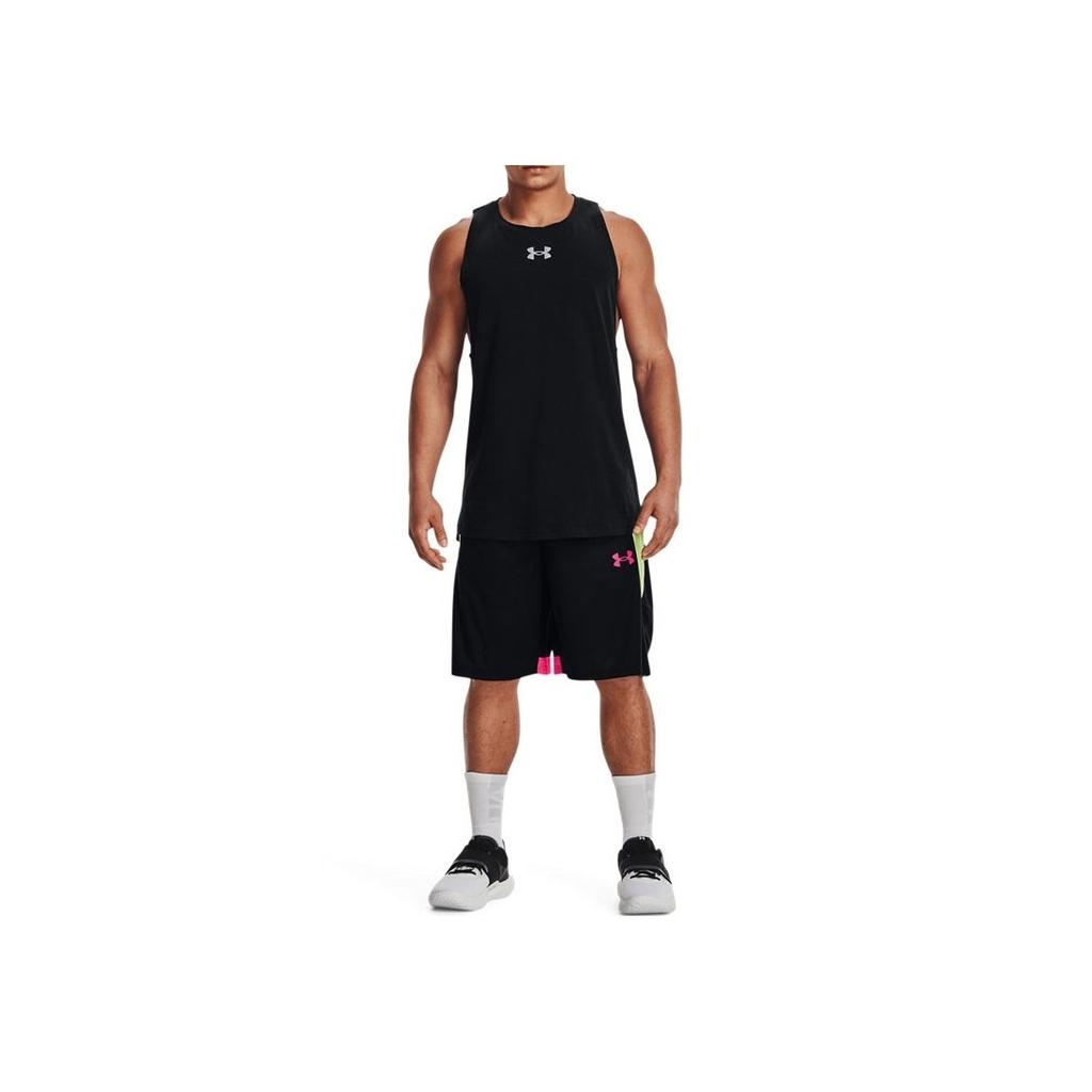 Under Armour Letter Print Casual Breathable Basketball Sports Lightweight Loose Knit Sleeveless Vest Men Tops Black 1361901-003