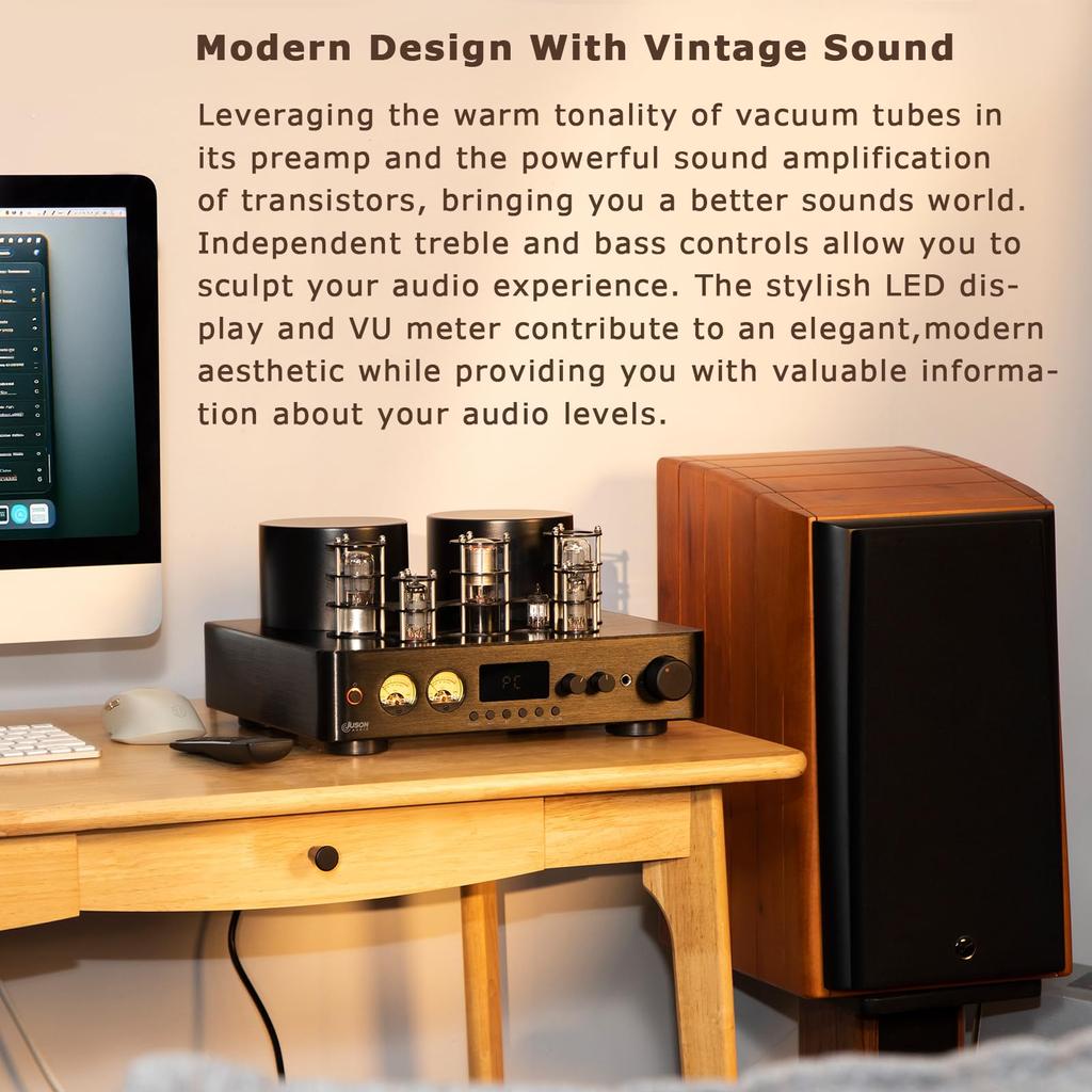 Juson Audio JTA100 200 Вт ламповый усилитель со встроенным BT AUX RCA PHONO входом и выходом на наушники CH AB класс HIFI проигрыватель виниловых пластинок для дома 5.0 2.1