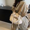 Simple Nylon Cloth Drawstring Shoulder Bag Women's New Messenger Bag Light Work Tote Bag