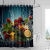 Шторка для душа с фруктовой тематикой, моющаяся, грязеотталкивающая, для душевой головки, водонепроницаемая, полиэстеровая, для декора ванной комнаты