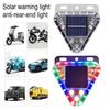 Triangle Solar Warning Light Modes Adjustable Waterproof Super Bright LED Flashing Lamp Vehicle Trailer Truck Tail Flashing Lamp Safety Warning Light
