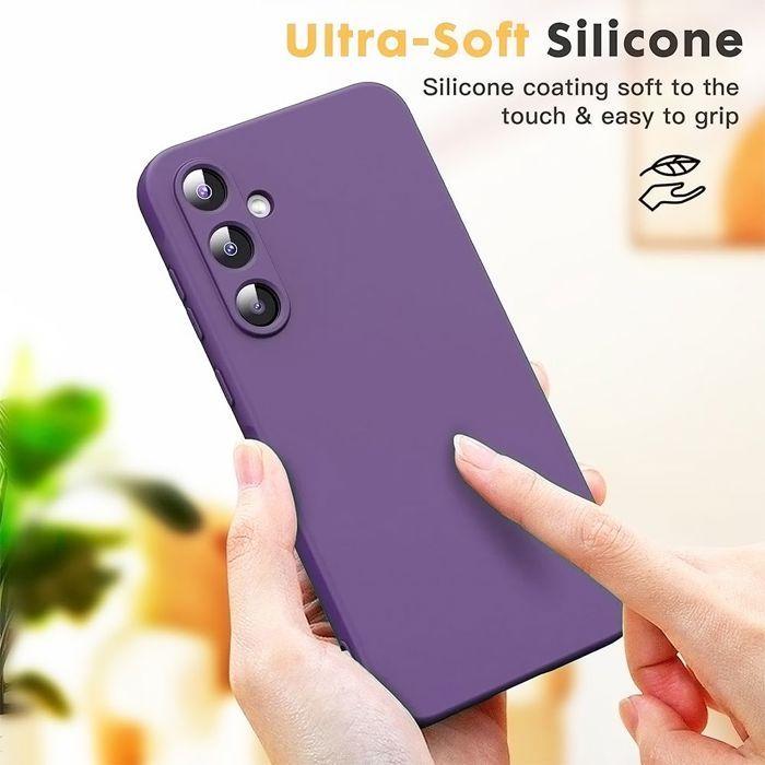 Case for Samsung Galaxy S25 - Soft Silicone Anti-Scratch - Dark Purple - BOOLING®