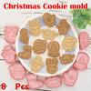 8 Pcs/Set DIY Cartoon Biscuit Mould Christmas Cookie Cutters ABS Plastic Baking Mould Cookie Tools Cake Decorating Tools