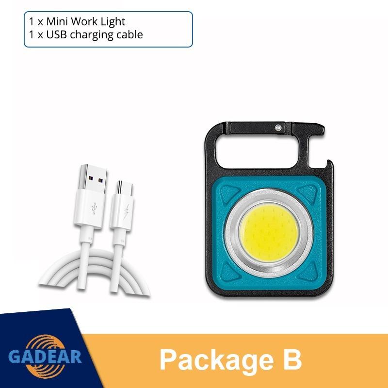Мини-светодиодный фонарик USB перезаряжаемый светодиодный фонарь 4 режима Брелок Рабочий фонарь Маленький карманный фонарь Штопор Аварийные рабочие фонари