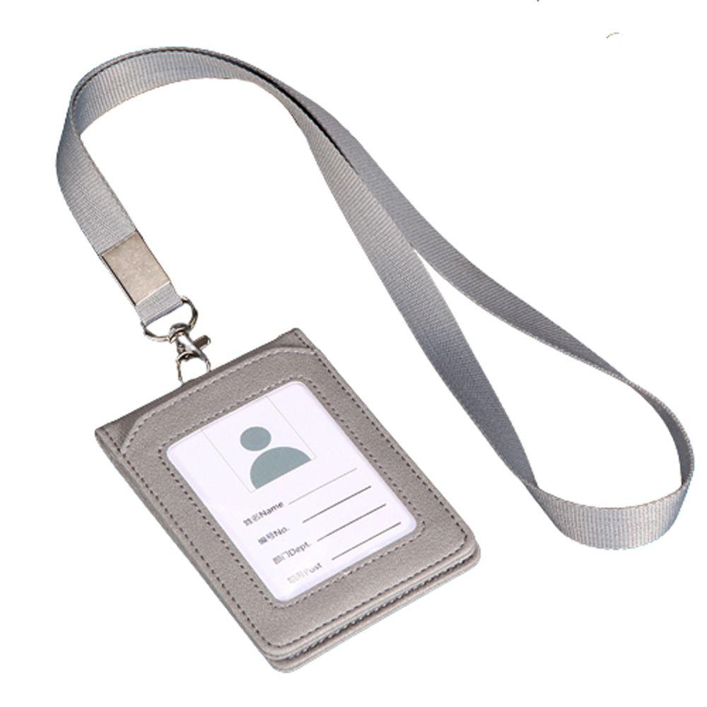 Stationery Neck Strap Card Holder with Lanyard Badge Holder ID Desk Organizer Bus Cards Cover