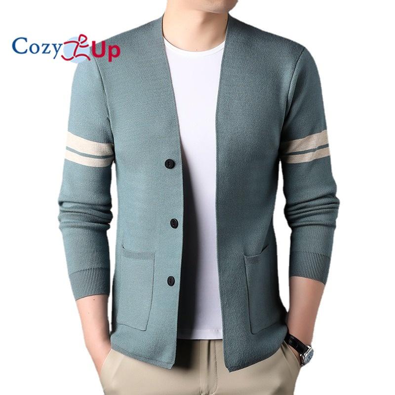 Cozy Up Мужской тонкий вязаный кардиган, повседневная шаль, верхняя одежда