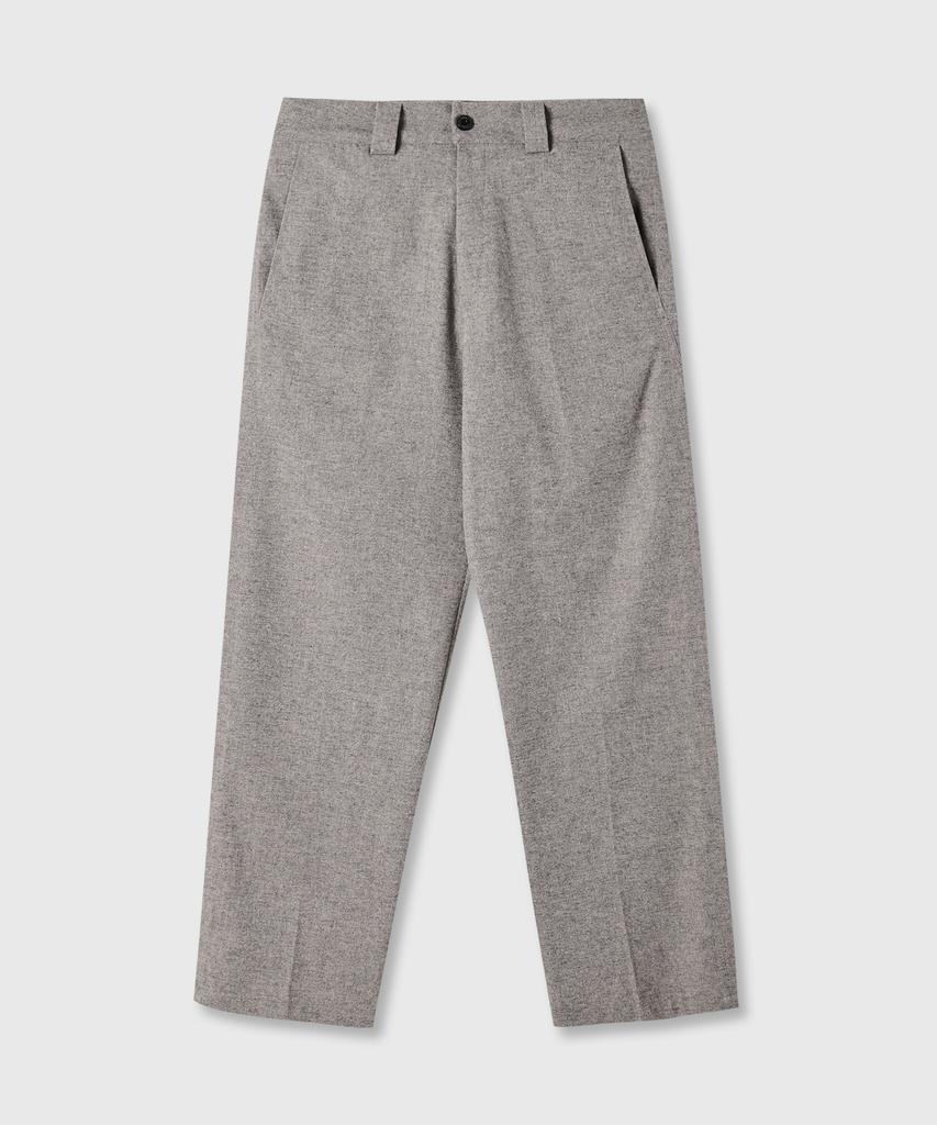 FRAGE Side-Fold Wool Slacks - Sand Grey