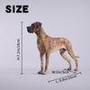 JXK Фигурка собаки Немецкий дог Фигурка собаки Животное Статуэтка Миниатюрная фигурка собаки Модель из смолы Игрушка Подарок для любителей собак Окрашенный готовый продукт