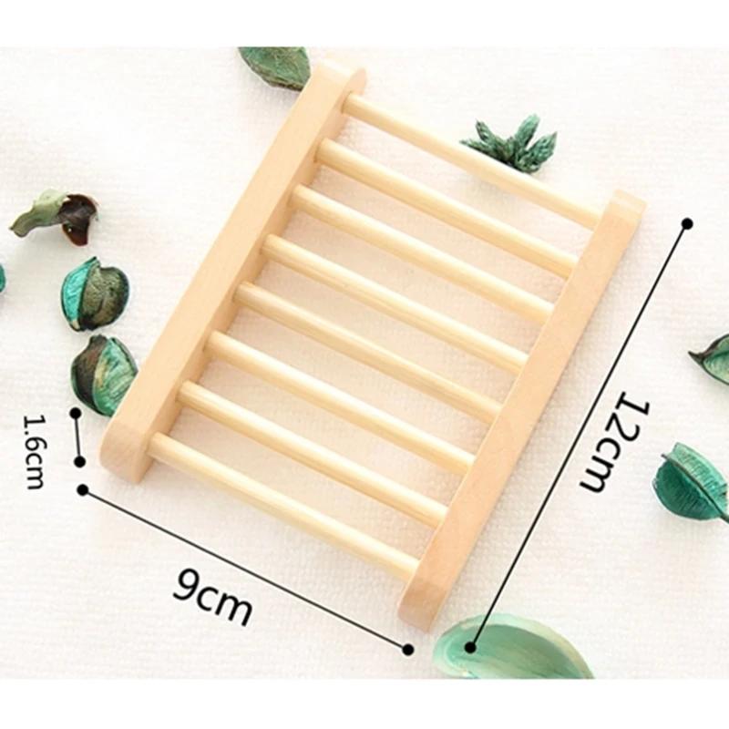 1Pcs Handmade Wooden Soap Box Frame Creative Contracted Bathroom Toilet Soap Natural Bamboo Drop