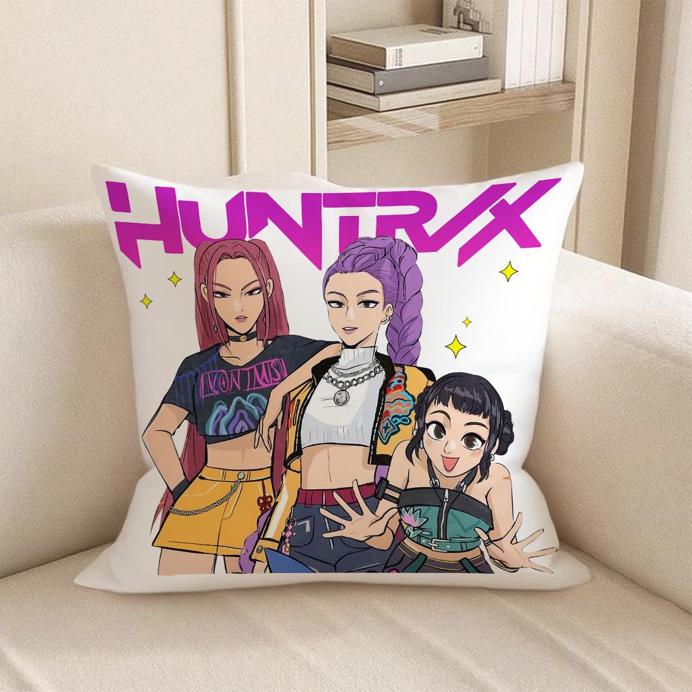 KPop Охотники на демонов На подушке есть надпись «в аниме-стиле»: Наволочки HUNTRX и другие с узорами, модный домашний декор