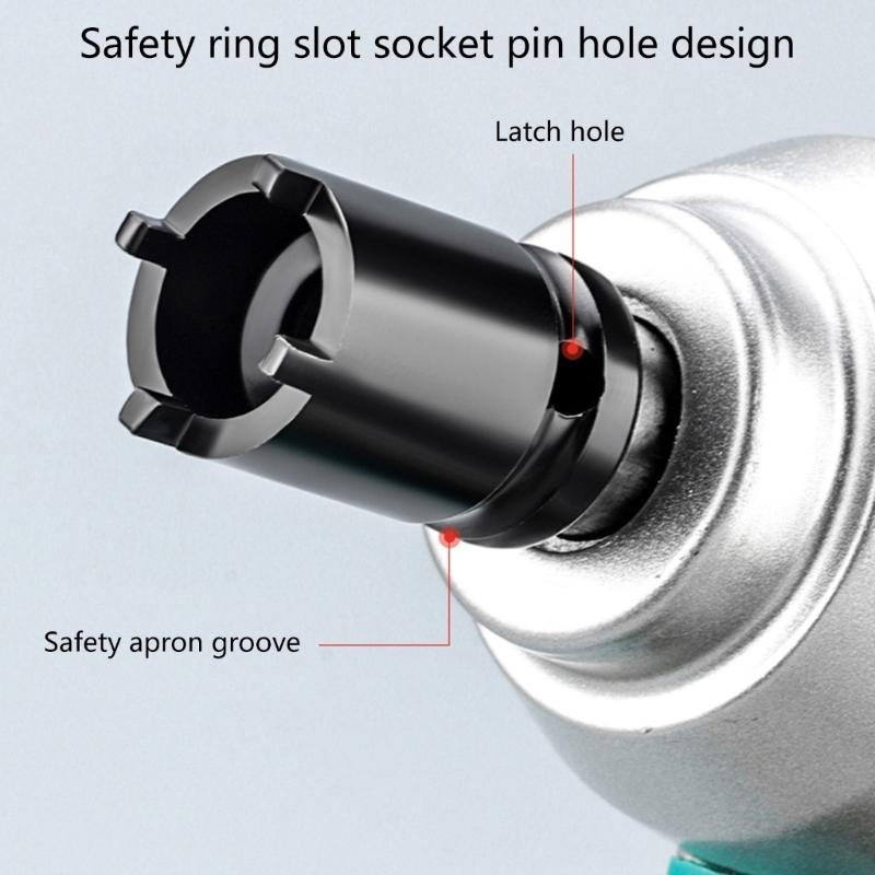 2 шт. Насадка-ключ для угловой шлифмашины, адаптер для торцевой головки 1/2 дюйма, 4-контактный приводной ключ для аккумуляторного ударного инструмента, инструмент для снятия