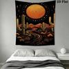 Desert Cactus Pattern Home Decor Tapestry, Wall Hanging, Decorative RV Wall Cloth.MGT0918472
