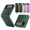 Кожаный чехол для Samsung Galaxy Z Flip 4 3 5G с магнитным шарниром, полная защита, стекло камеры, противоударный задний чехол для Z Flip3