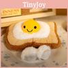 Fried Eggs Toast Plush Breakfast Toy With Face Girls Bedroom Gift Decoration