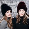 SOMALER Real Mink Fur Hat Female High Quality Thick Warm Winter Hats For Women Fashion Luxury Fur Pompom Beanies