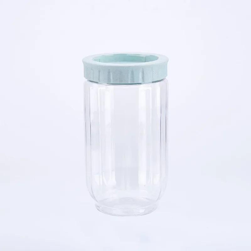 Kitchen Transparent Food Storage Container With Lids Durable Seal Pot Cereal Grain Bean Rice Sealed Plastic Milk Powder Jar