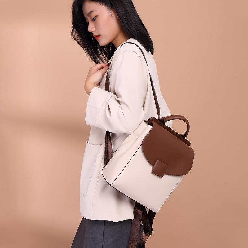 Рюкзаки с цветовыми блоками, Женские рюкзаки для поездок на работу, Дорожные студенческие школьные сумки, Легкие роскошные женские сумки для осени и зимы