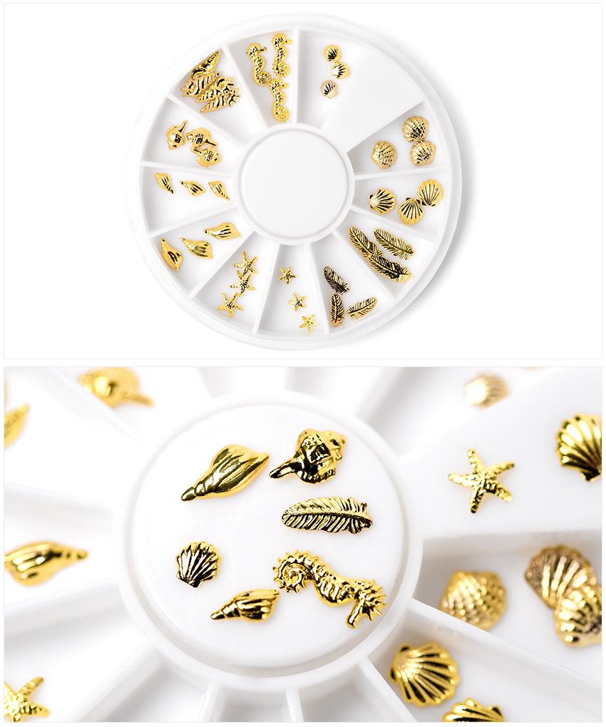 kads Серия Ocean, заклепки из сплава, золотые и серебряные украшения на выбор, инструменты для маникюра, красивые украшения для ногтей со стразами