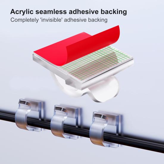 12 шт., кабельные зажимы, органайзер для шнура, простая установка на клей, мини-размер, шнур для зарядного устройства для телефона