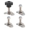L Track Tie Down Fittings M8x35mm Stainless Steel Double Lug Threaded Stud Nut Kit for Truck Bed Trailer Cargo Control