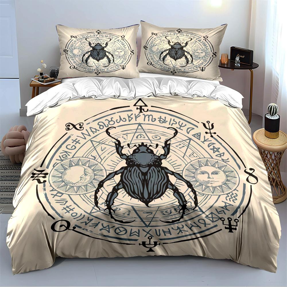 Mystical Beetle Pattern Duvet Cover Set Bedding set (1 duvet cover, 2 pillowcases, duvet not included)