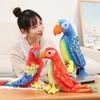 Simulation Parrot Plush Toy Soft Plush Stuffed Animal Parrot Doll Cute Toy Room Decoration Birthday Gift