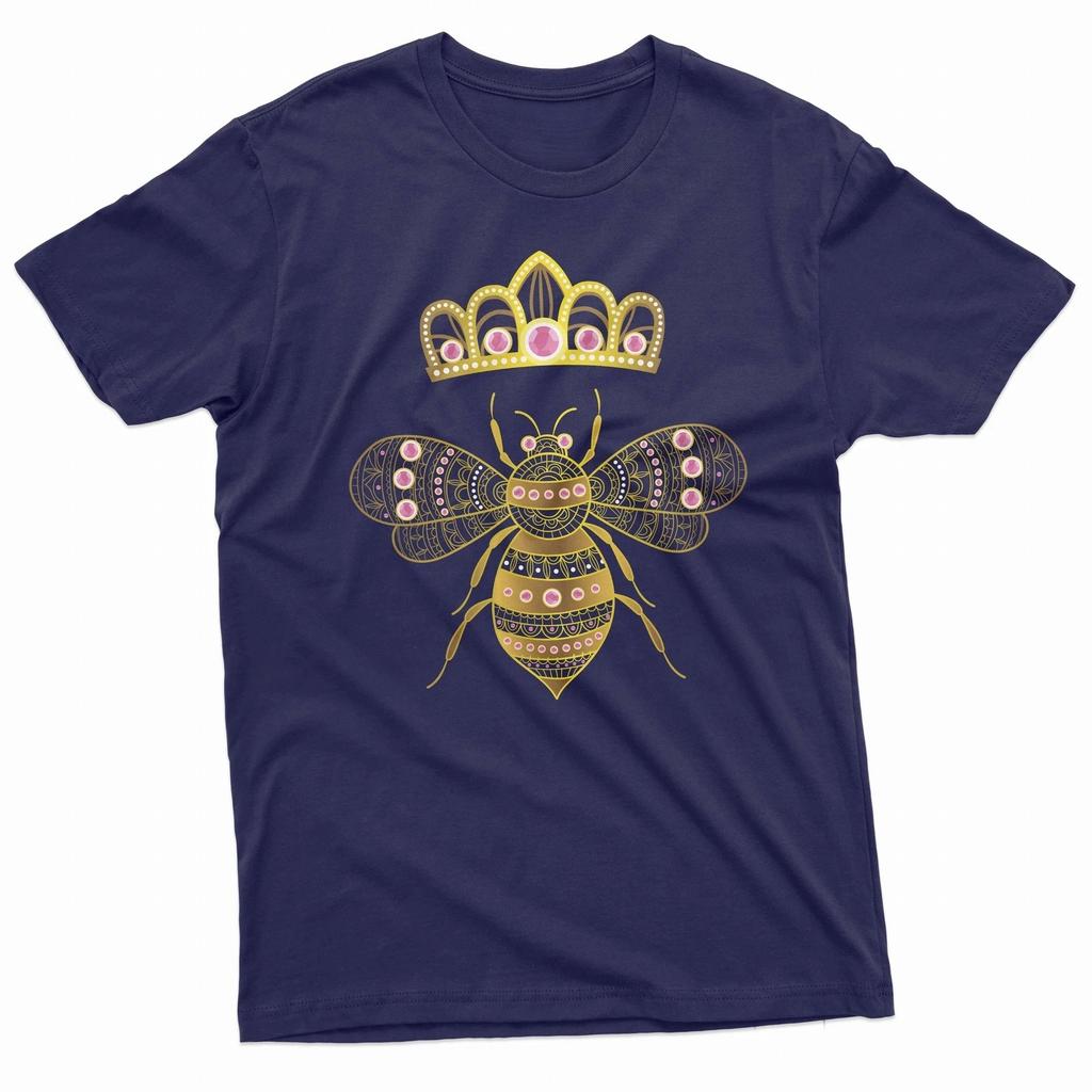 Queen Bee Tshirt Honey B Tee Shirt Bee With Crown Tee Popular Culture Shirt Crew Neck Short Sleeve Tshirt Summer Unisexs Tshirt