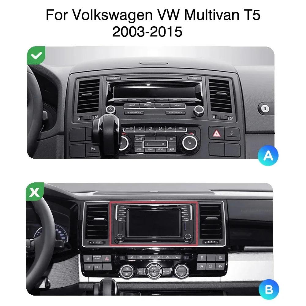 Android 13 Carplay радио для Volkswagen VW Multivan T5 2003-2015 Автомобильный стерео Мультимедиа Видео Плеер Android Auto GPS Navi