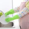 Cartoon Print Long Rubber Gloves Anti-skid Household Dish Washing Cleaning Glove