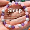 1 шт. Модный браслет для сна, балансирующий ауру, 8 мм браслет для сна из натуральных камней - Белый бирюзовый - Аметист - Розовый кварц