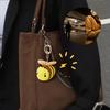 Cute Bee Personal Alarm Keychain Plush Stuffed Animal with Loud Safety Alertor