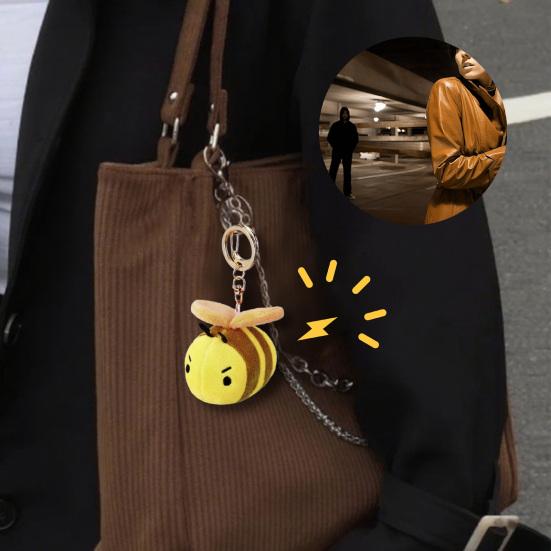 Милый брелок-персональная сигнализация в виде пчелы, плюшевая мягкая игрушка с громким оповещателем безопасности