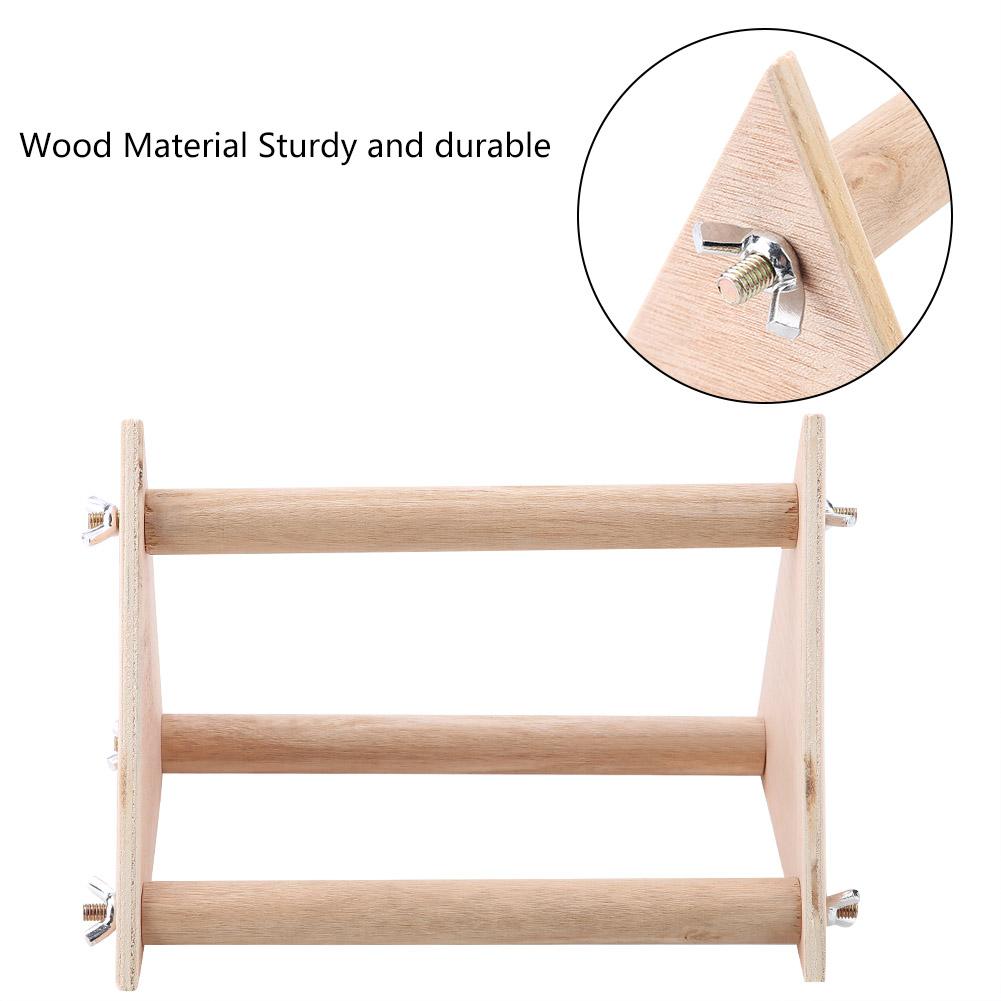Parrot Stand Perch Bird Pet Standing Playground Funny Wooden Activity Playstand