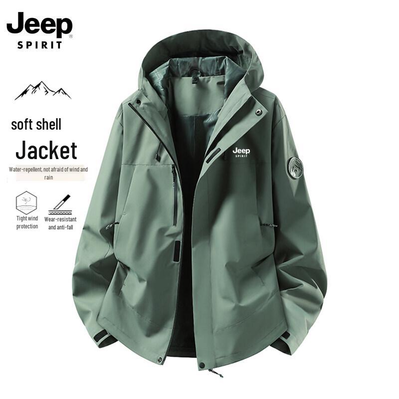 Jeep Мужская уличная ветрозащитная водонепроницаемая куртка