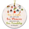 Friendship Ornament 2025 – Best Friend Ornament, Our Laughs are Limitless, Our Memories are Countless, Our Friendship is Endless –Gift for