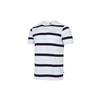 Modern Striped Round Neck Short Sleeve T-Shirt Men Tops White 845576-02