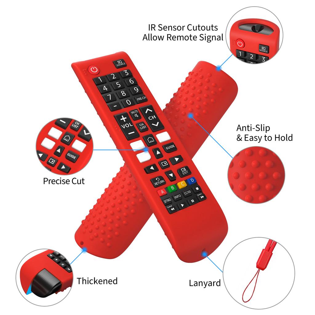 Silicone Protective Case Anti-Slip Remote Case Protective Controller Sleeve Skin for Samsung Smart TV Remote BN59-01315A 01315B