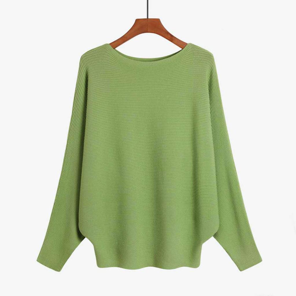 Autumn and Winter Hot Selling One-neck Bat Sleeve Plus-size Women's Pullover Knit Base Layer