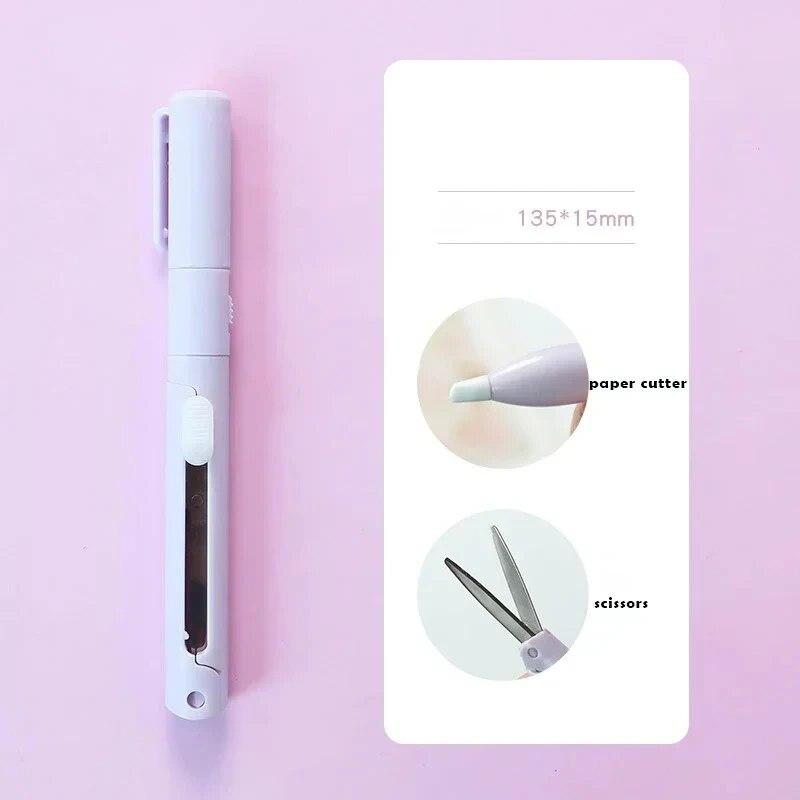 1 шт. Складные ножницы для карандашей, журнальный резак для бумаги, студенческий мини-нож для экспресс-доставки, канцелярские принадлежности, новые
